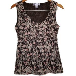 Nine & Co Sleeveless floral tank top MEDIUM